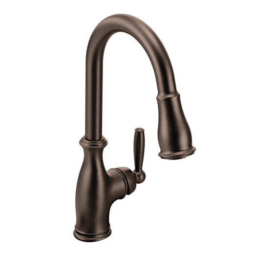 Moen Brantford Single Handle High Arc Pull Down Kitchen Faucet with Power Clean, Oil Rubbed Bronze