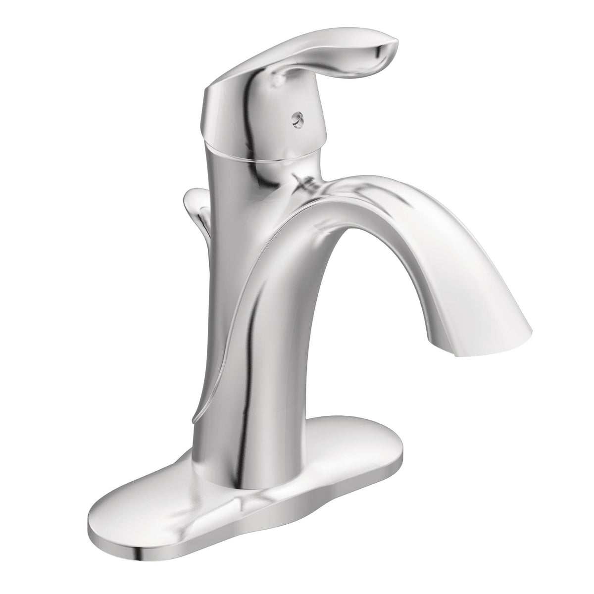 Moen Eva Single Handle High Arc Single Hole Bathroom Sink Faucet, WaterSense Certified, Chrome