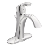 Moen Eva Single Handle High Arc Single Hole Bathroom Sink Faucet, WaterSense Certified, Chrome