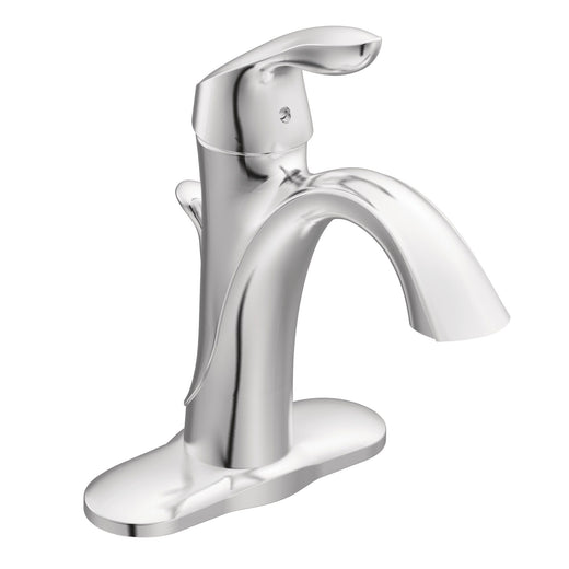 Moen Eva Single Handle High Arc Single Hole Bathroom Sink Faucet, WaterSense Certified, Chrome
