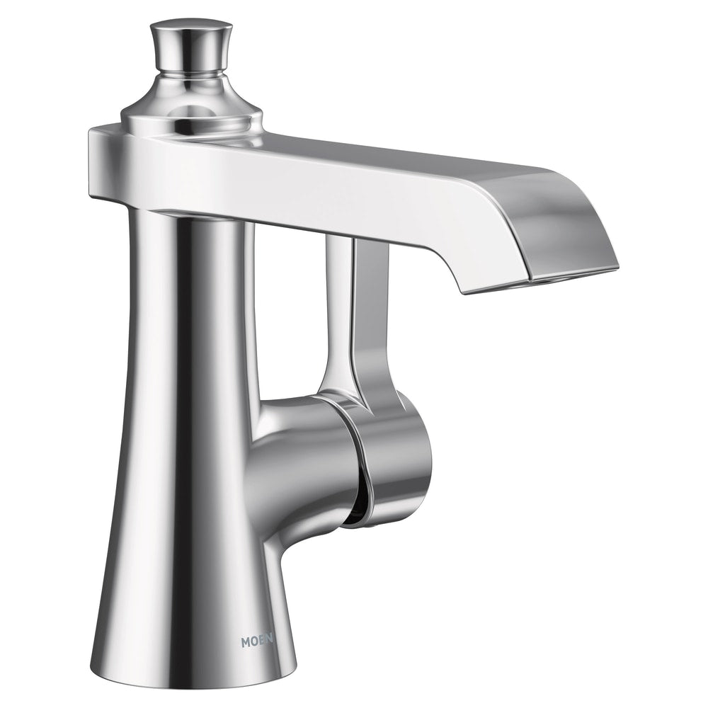 Moen Flara Single Handle Single Hole Bathroom Sink Faucet, Chrome