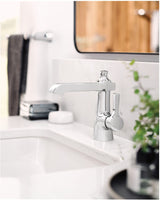 Moen Flara Single Handle Single Hole Bathroom Sink Faucet, Chrome image 4