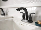 Moen Lindor Double Handle Bathroom Faucet, Meets EPA WaterSense Criteria, Matte Black image 3