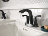 Moen Lindor Double Handle Bathroom Faucet, Meets EPA WaterSense Criteria, Matte Black image 4