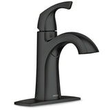 Moen Lindor Single Handle Bathroom Faucet, Meets EPA WaterSense Criteria, Matte Black