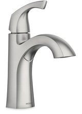 Moen Lindor Single Handle Bathroom Faucet, Spot Resist Brushed Nickel