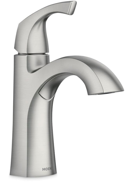 Moen Lindor Single Handle Bathroom Faucet, Spot Resist Brushed Nickel