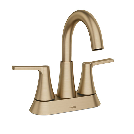 Moen Mikah Double Handle Bathroom Faucet, Bronzed Gold