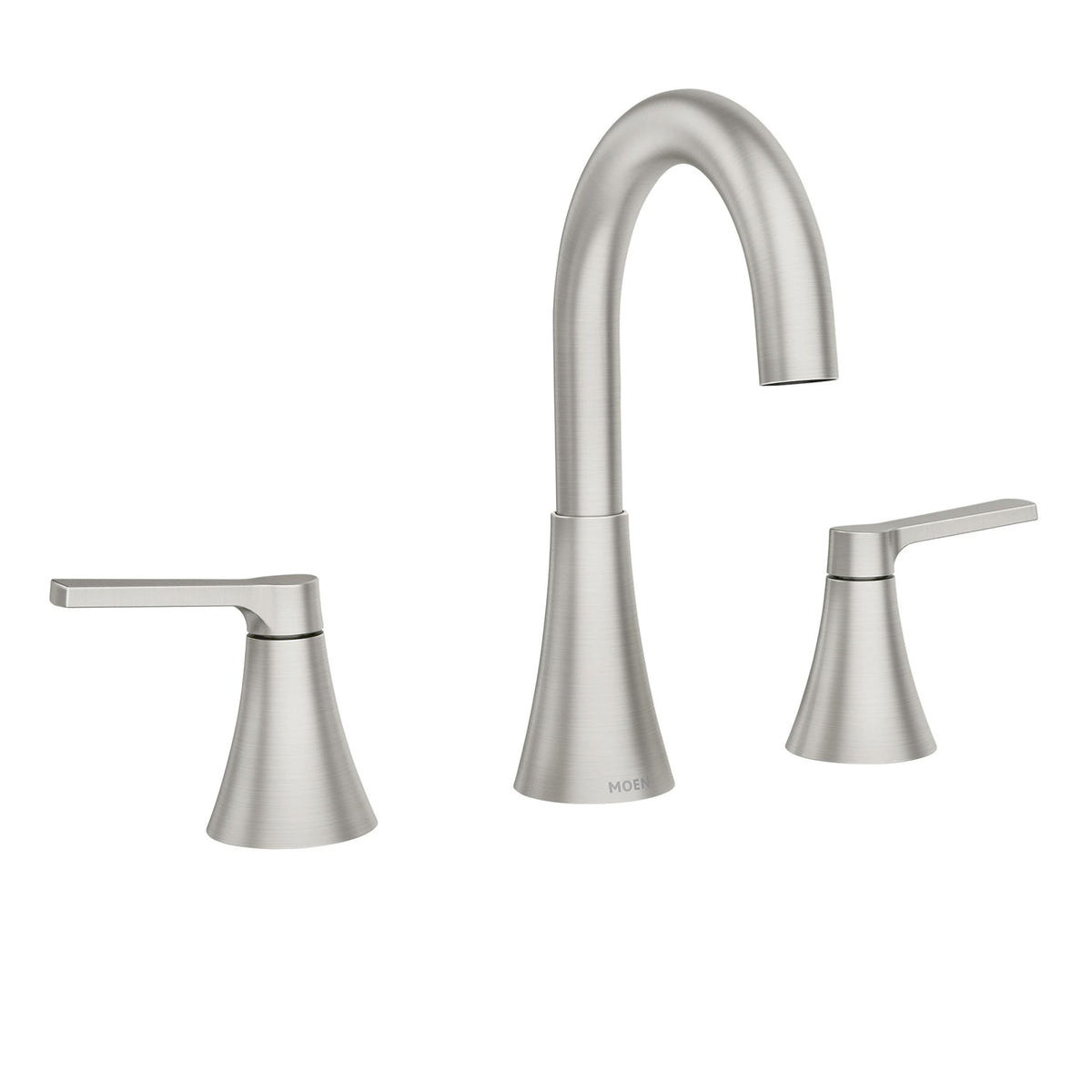 Moen Mikah Double Handle Widespread Bathroom Faucet, Spot Resist Brushed Nickel