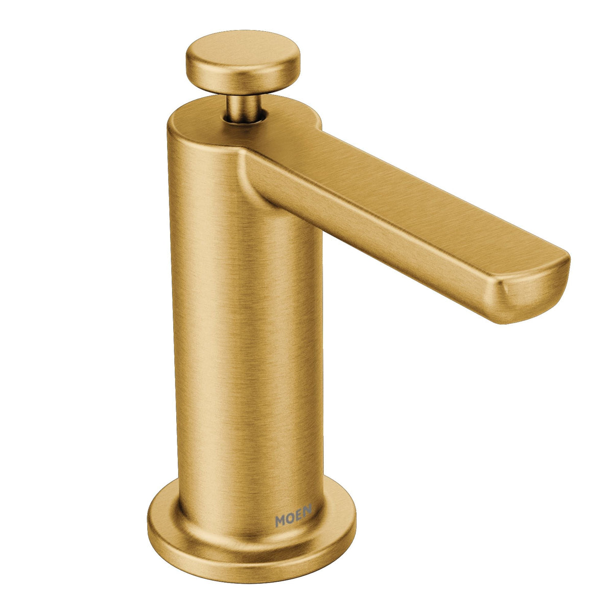 Moen Premium Deck Mounted Kitchen Soap Dispenser with Refillable Bottle, Brushed Gold