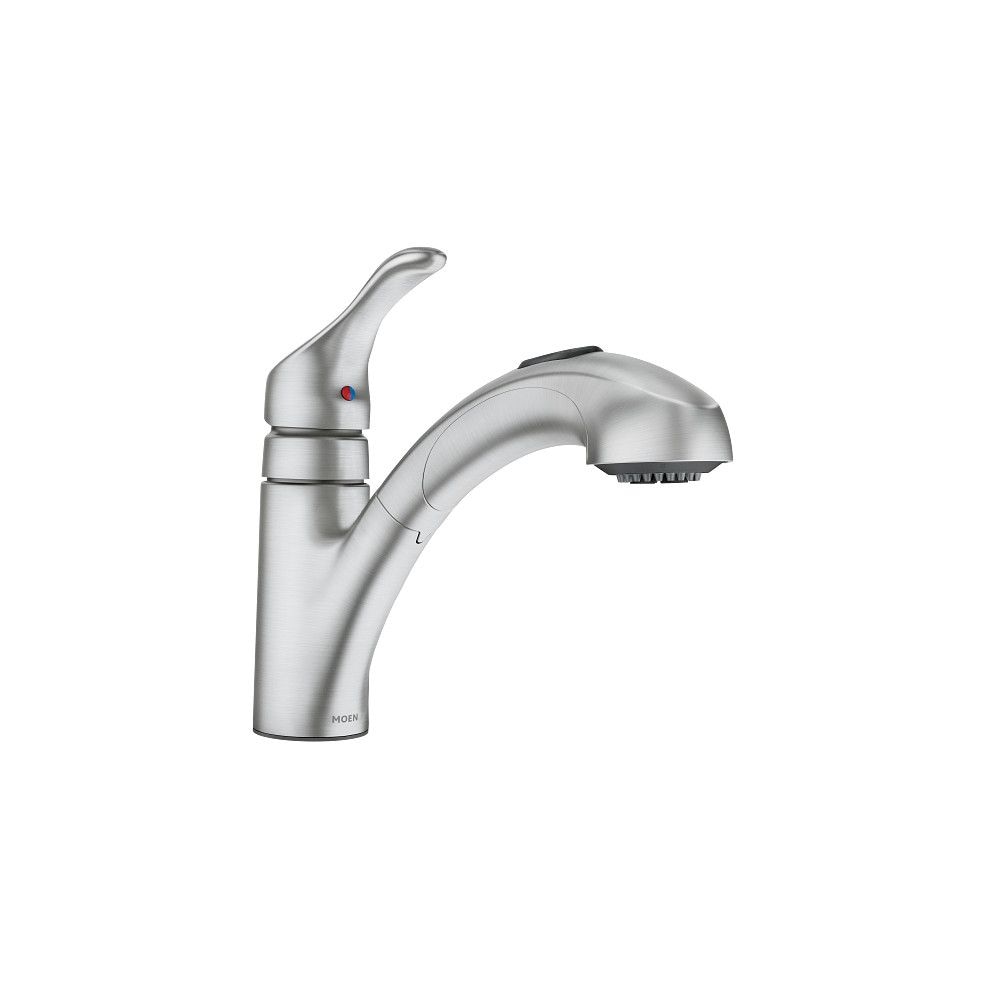 Moen Renzo Single-Handle Pull-Out Kitchen Faucet, Spot Resist Stainless