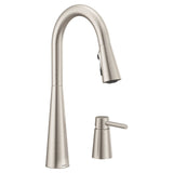 Moen Single Handle High Arc Kitchen Faucet with In-Deck Handle, Stainless Steel