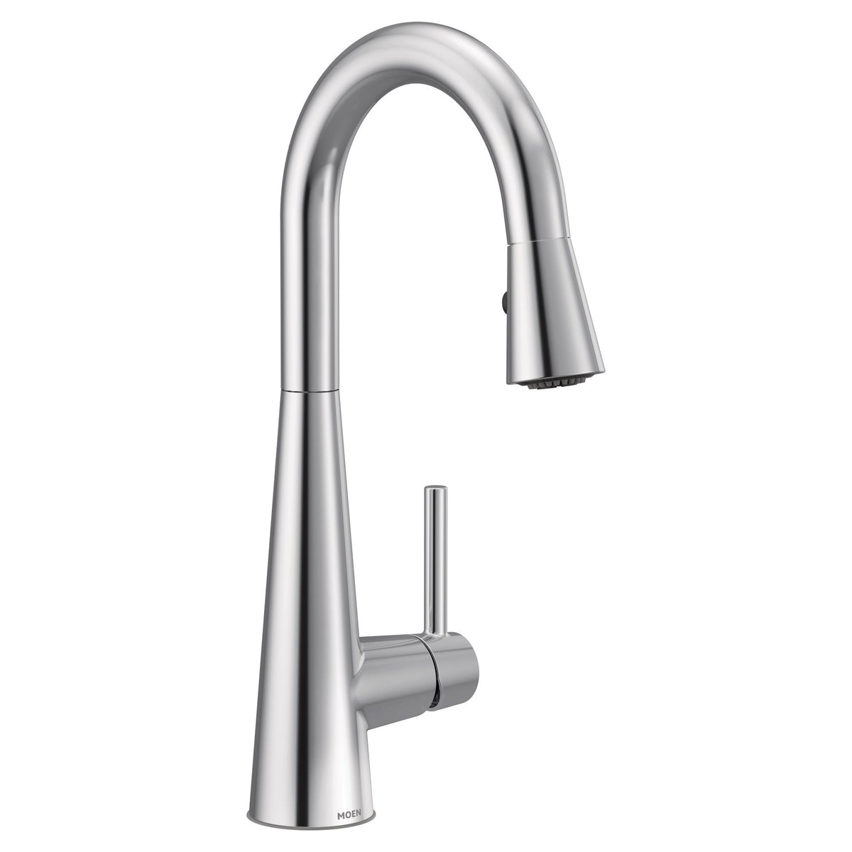 Moen Sleek Single Handle High Arc Pull Down Kitchen Faucet with Power Clean, Chrome