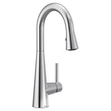 Moen Sleek Single Handle High Arc Pull Down Kitchen Faucet with Power Clean, Chrome