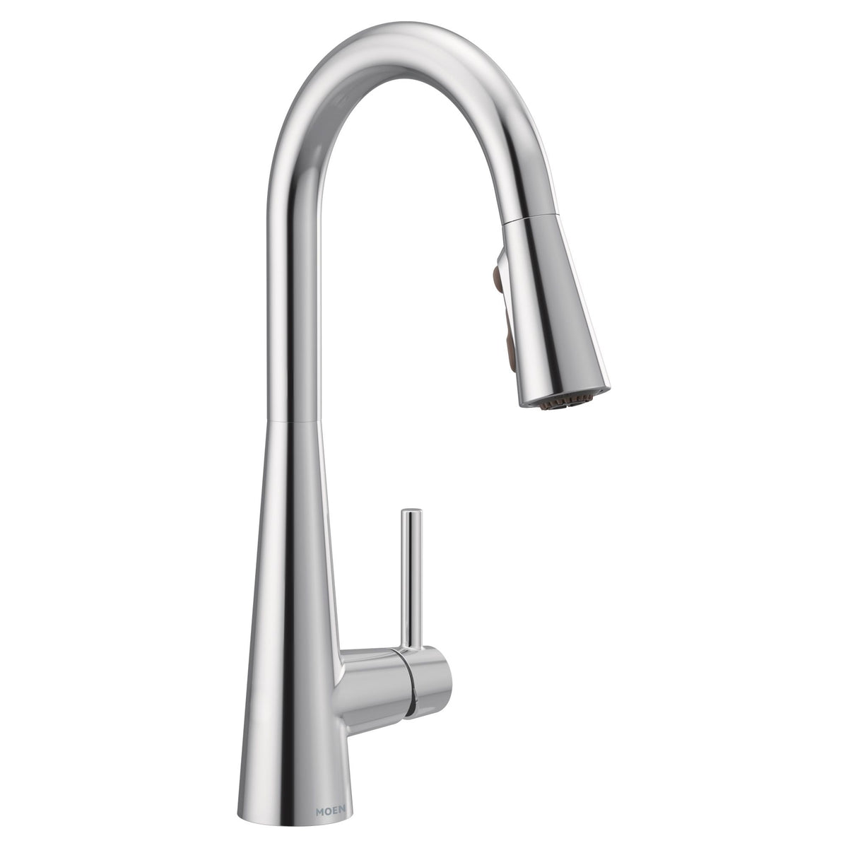 Moen Sleek Single Handle High Arc Pull Down Sprayer Kitchen Faucet with Power Boost, Chrome