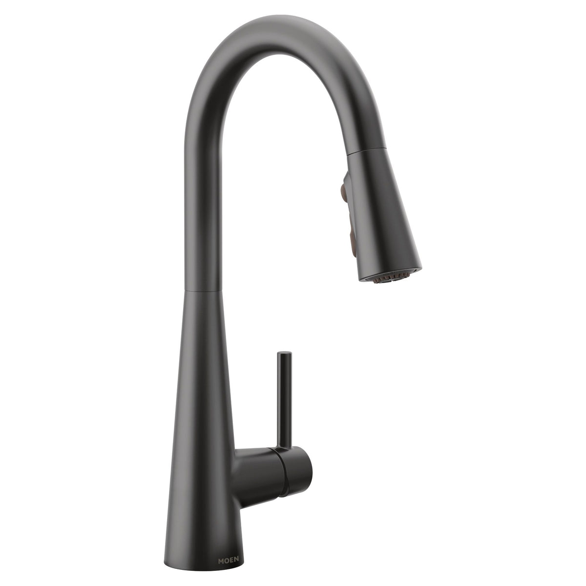 Moen Sleek Single Handle High Arc Pull Down Sprayer Kitchen Faucet with Power Boost, Matte Black