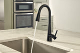 Moen Sleek Single Handle High Arc Pull Down Sprayer Kitchen Faucet with Power Boost, Matte Black image 4