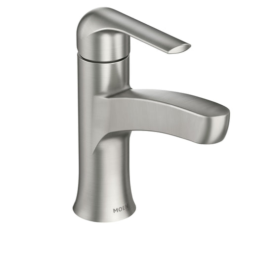 Moen Tilson Single-Handle Brushed Nickel Bathroom Lavatory/Bathroom Sink Faucet with Spot Resist
