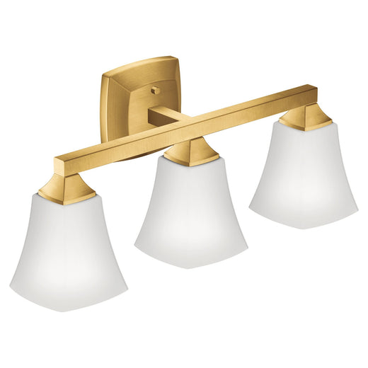 Moen Voss 3-Light Vanity Lighting Fixture, Brushed Gold