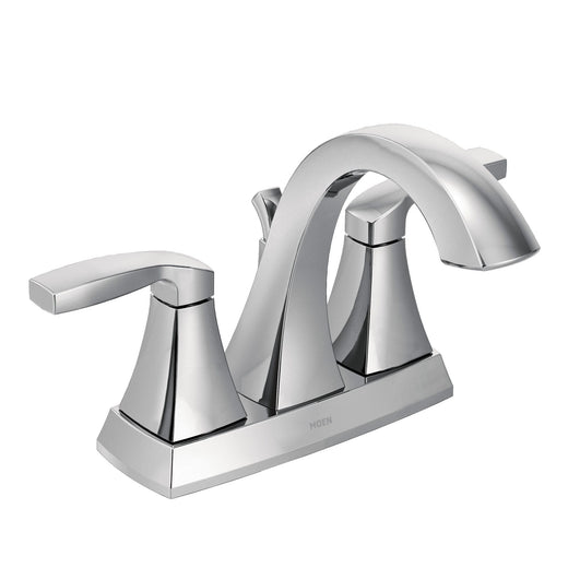 Moen Voss Double Handle High Arc 4-in Centerset Bathroom Sink Faucet, Chrome