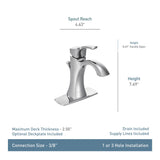 Moen Voss Double Handle High Arc Single Hole Bathroom Sink Faucet, WaterSense Certified, Oil Rubbed Bronze image 2