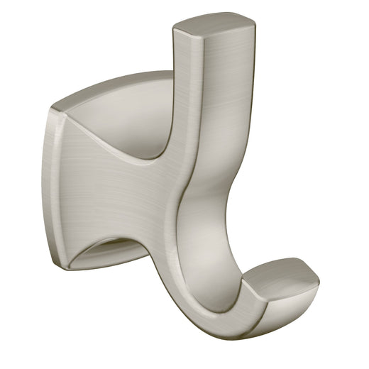 Moen Voss Double Robe Hook, Brushed Nickel