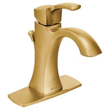 Moen Voss Single Handle High Arc Bathroom Sink Faucet, Brushed Gold image 3