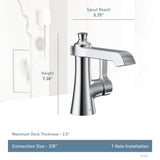 Moen Voss Single Handle High Arc Bathroom Sink Faucet, Brushed Gold image 4