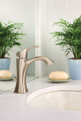 Moen Voss Single Handle High Arc Single Hole Bathroom Sink Faucet, Brushed Nickel image 5