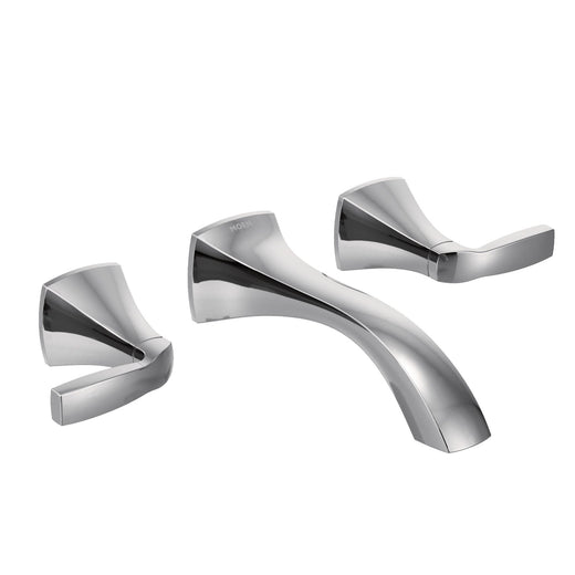 Moen Voss Two-Handle Wall Mount Bathroom Faucet Trim Kit (Valve Required), Chrome