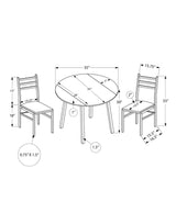 Monarch Specialties Dining Set, Taupe, 3-pc image 3