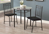Monarch Transitional Dining Set, Grey, 3-pcs image 4
