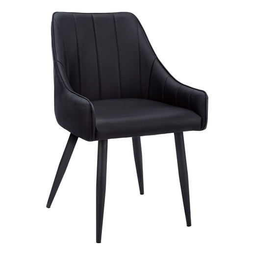 Monarch Tufted Leather Look Dining Chair Set, 2-pc