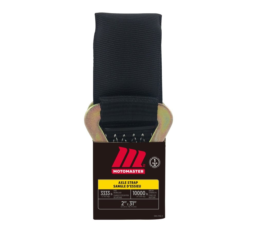 MotoMaster 10,000-lb Axle Strap, with D-rings, 2-in x 31-in