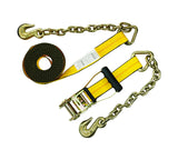 MotoMaster 10,000-lb Commercial Ratchet Tie Down Strap, with 18-in Chain, 2-in x 27-ft