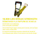 MotoMaster 10,000-lb Commercial Ratchet Tie Down Strap, with Flat Hook, 2-in x 27-ft image 2