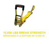 MotoMaster 10,000-lb Commercial Ratchet Tie Down Straps, with Snap Hook, 2-in x 8-ft image 4