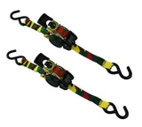 MotoMaster 1,200-lb Retractable Camo Ratchet Tie Down Straps, 1-in x 10-ft, 2-pk