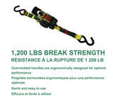 MotoMaster 1,200-lb Retractable Camo Ratchet Tie Down Straps, 1-in x 10-ft, 2-pk image 6