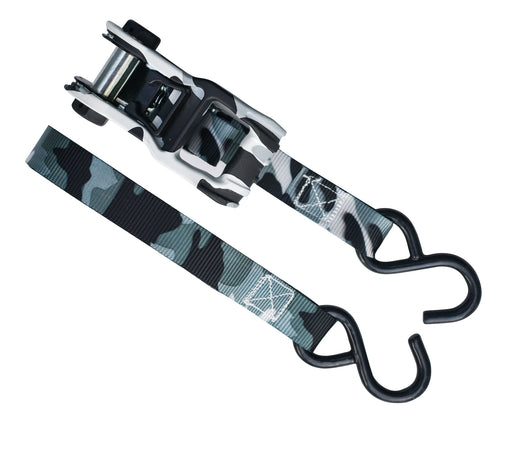 MotoMaster 1,500-lb Snow Camo Ratchet Tie Down, 1-in x 10-ft, 2-pk