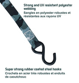 MotoMaster 1,500-lb Snow Camo Ratchet Tie Down, 1-in x 10-ft, 2-pk image 4