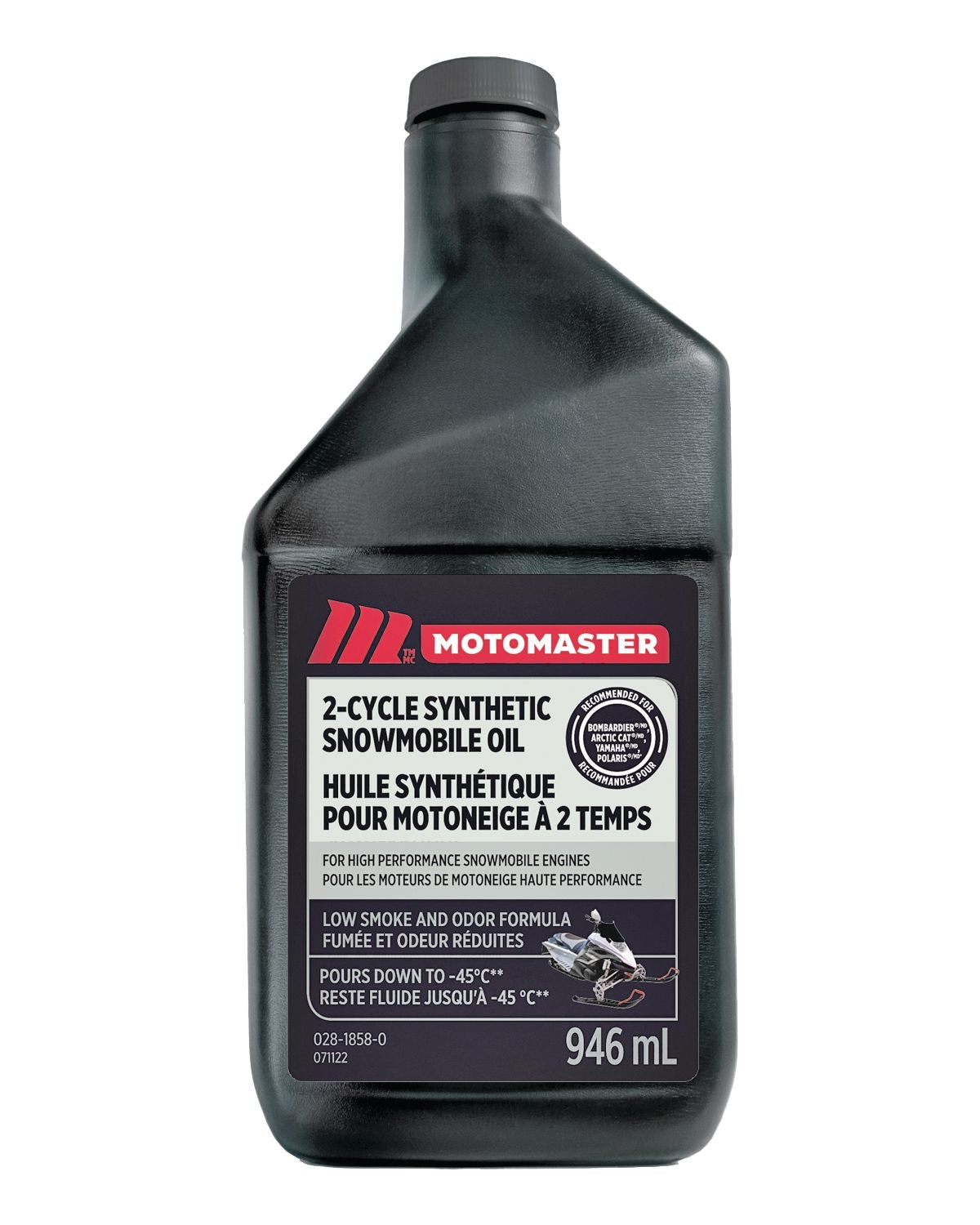 MotoMaster 2-Cycle Synthetic Snowmobile Oil, 946 mL