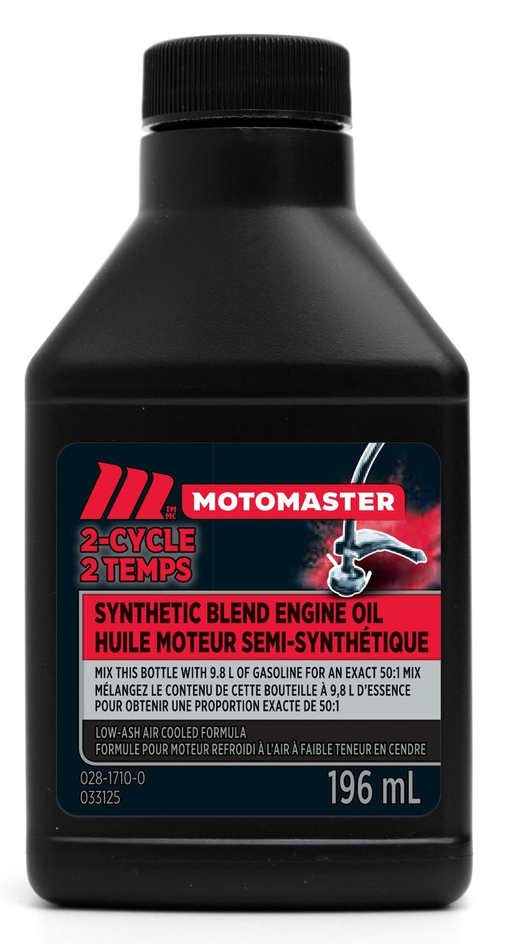 MotoMaster 2-Stroke Synthetic Blend Engine Oil 50:1 Perfect Mix, 196-mL