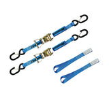 MotoMaster 3,000-lb Heavy Duty Motorcycle Ratchet Tie Down Strap, 1-in x 6-ft, 2-pk image 3