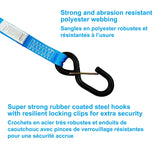 MotoMaster 3,000-lb Heavy Duty Motorcycle Ratchet Tie Down Strap, 1-in x 6-ft, 2-pk image 6