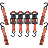 MotoMaster 3,000-lb Heavy Duty Ratchet Tie Down Strap, 1.25-in x 14-ft, 4-pk image 2