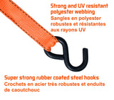 MotoMaster 3,000-lb Heavy Duty Ratchet Tie Down Strap, 1.25-in x 14-ft, 4-pk image 5