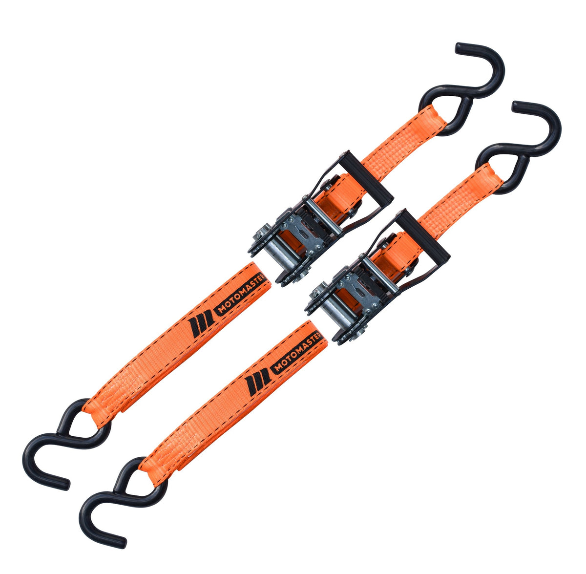 MotoMaster 3,000-lb Heavy Duty Ratchet Tie Down Strap, Non-Padded, 1-in x 10-ft, 2-pk