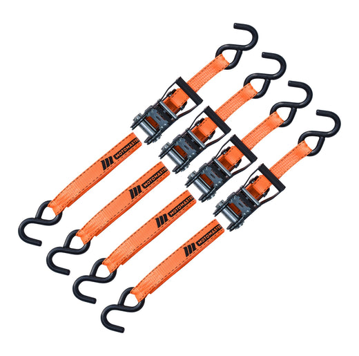MotoMaster 3,000-lb Heavy Duty Ratchet Tie Down Strap, Non-Padded, 1-in x 10-ft, 4-pk