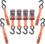 MotoMaster 3,000-lb Heavy Duty Ratchet Tie Down Strap, Non-Padded, 1-in x 10-ft, 4-pk image 2